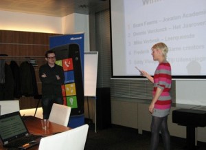 Uitreiking prijs Microsoft Partners in Learning Belgium Forum